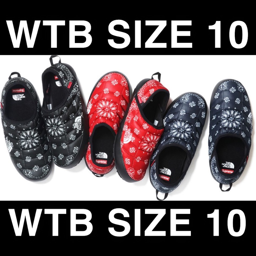 Wtb supreme the north face traction mule slippers